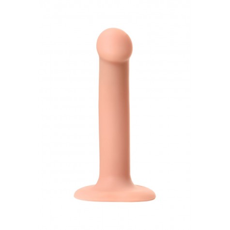 Телесный фаллос на присоске Silicone Bendable Dildo S - 17 см.