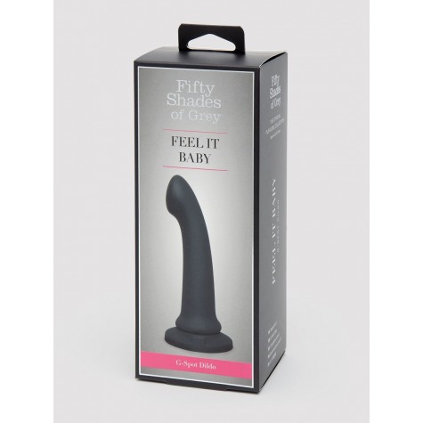 Черный фаллоимитатор Feel It Baby Silicone G-Spot Dildo - 17,8 см.