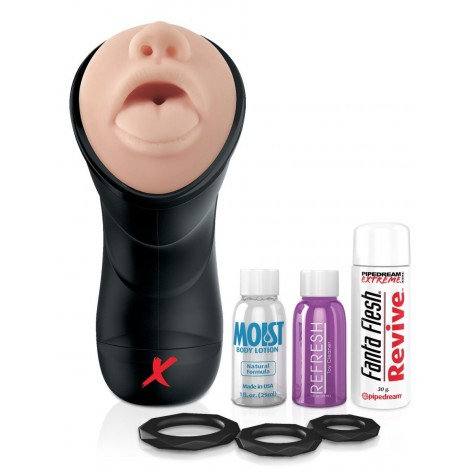 Мастурбатор-ротик Deep Throat Vibrating Stroker