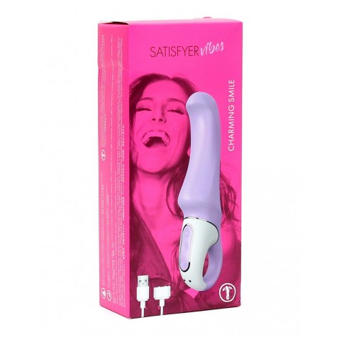 Сиреневый вибратор Satisfyer Vibes Charming Smile - 18,5 см.