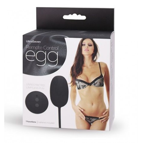 Чёрное виброяичко с ДУ REMOTE CONTROL EGG BLACK